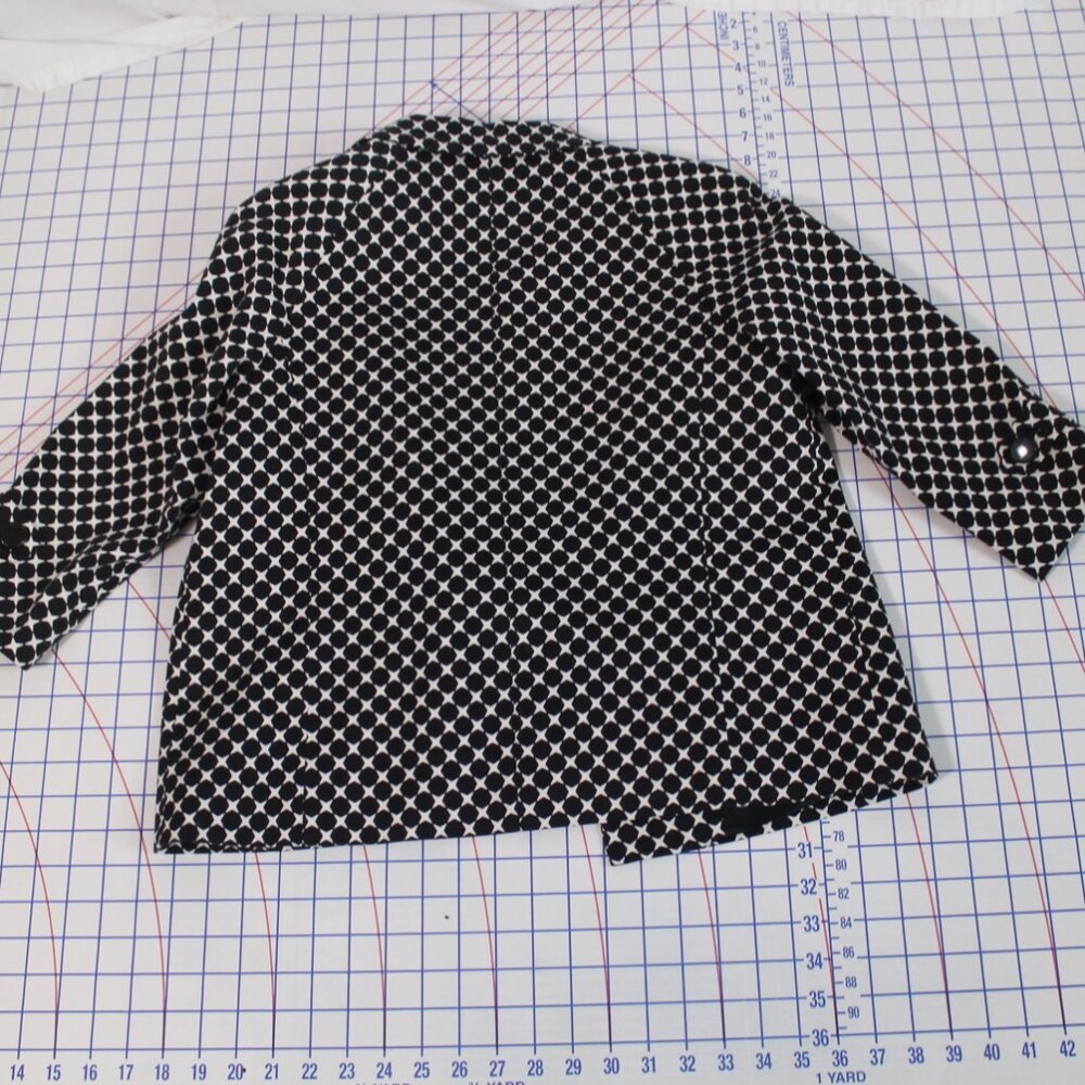 Talbots Retro Swing Blazer 60s Vibe 3/4 Sleeves Cotton Blend Size 4P - Picture 10 of 13